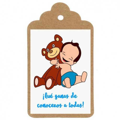 Etiqueta baby shower "OSITO CHICO"