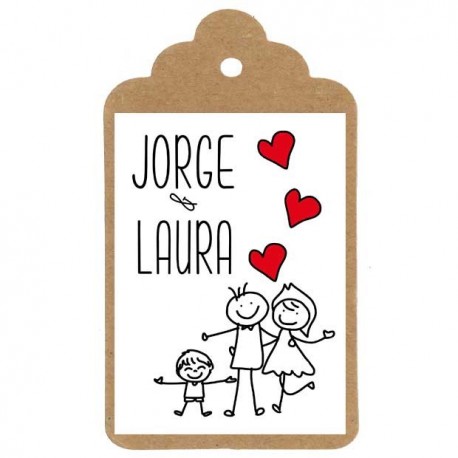 Etiqueta boda "LOVE IS IN THE AIR CON NIÑOS"