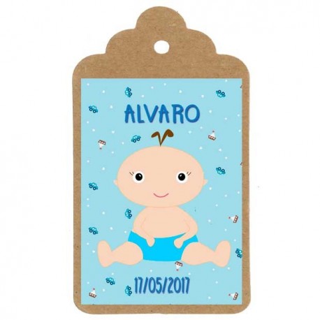 Etiqueta bautizo nº6: Angelito niño