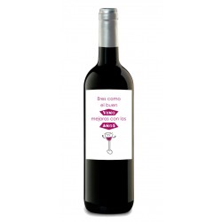 Botella de vino personalizada "ERES COMO EL BUEN VINO"