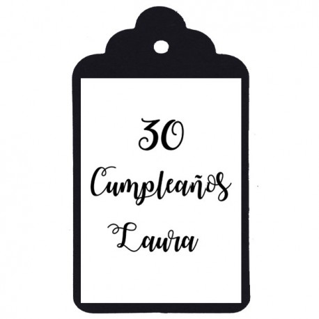 Etiqueta cumpleaños "CUMPLEAÑOS ELEGANTE"