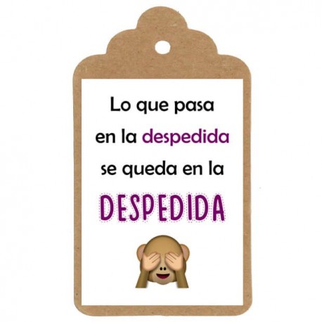 Etiqueta despedida "DESPEDIDA MONITO"