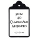 Etiqueta cumpleaños "Feliz cumpleaños época"