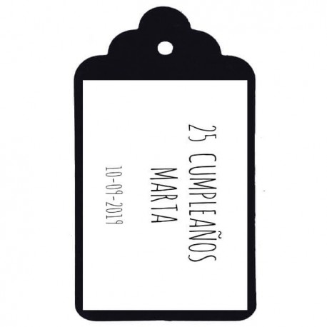 Etiqueta cumpleaños "Cumpleaños horizontal"