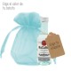 Ron Bacardi botellita con etiqueta personalizada y bolsita de organza