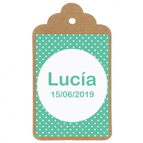 Etiqueta bautizo "Bautizo topos"