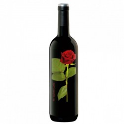 Botella de vino "Díselo con flores... y vino"