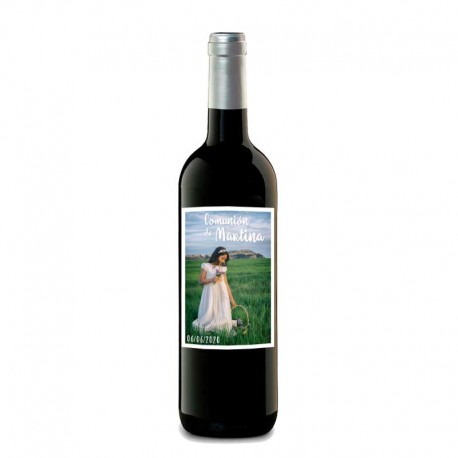 Botella de vino personalizada "Comunión"