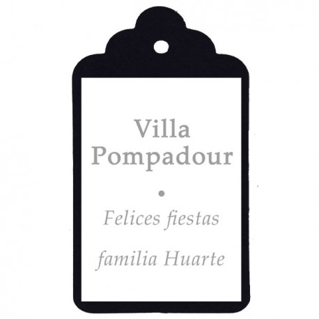 Etiqueta navidad "Felices fiestas"