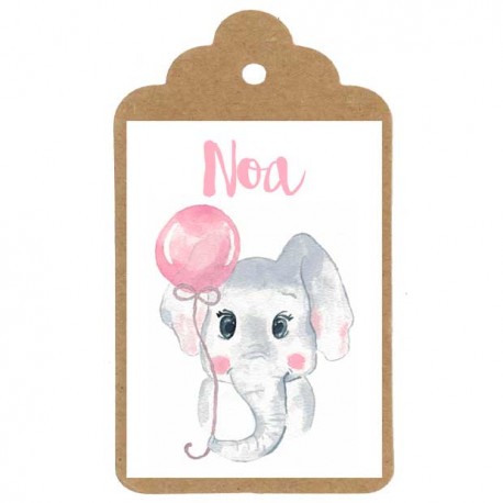 Etiqueta Bautizo "ELEFANTE"