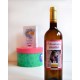 Botella de vino personalizado "Felicidades tarta"