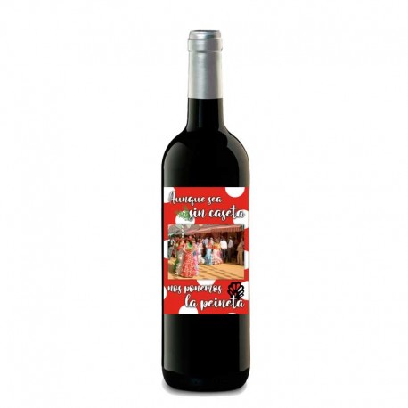 Botella de vino personalizada "FERIA ANDALUZA"