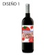 Botella de vino personalizado "TOMATINA"