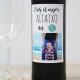 Botella de vino personalizada "Mejor mamá/papá del mundo"