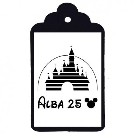 Etiqueta cumpleaños "Disney"