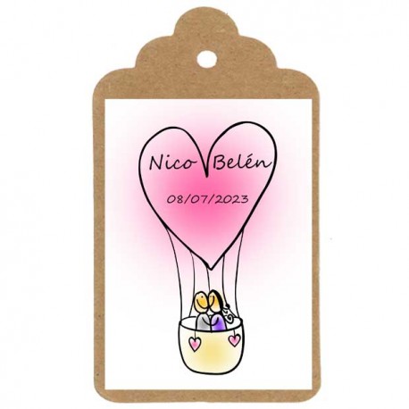 Etiqueta boda "En las nubes"