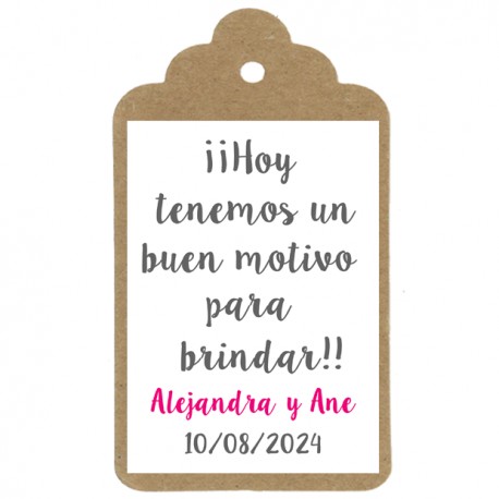 Etiqueta boda "FRASE BRINDIS"