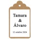 Etiqueta boda "NOMBRES"