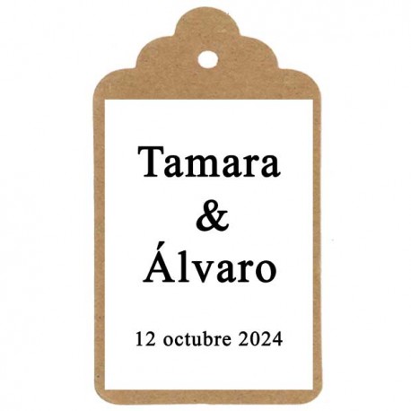 Etiqueta boda "NOMBRES"