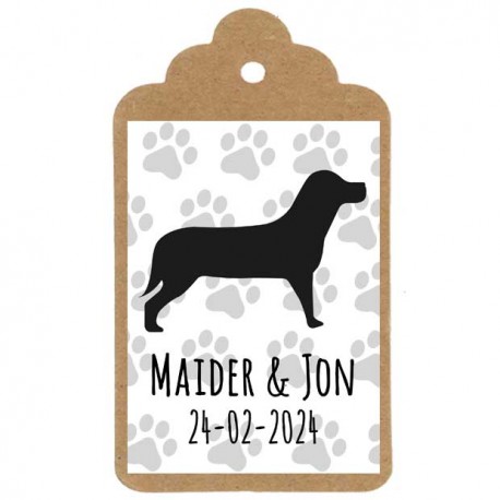 Etiqueta boda "AMOR PERRUNO"