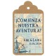 Etiqueta boda "Mapa aventura"