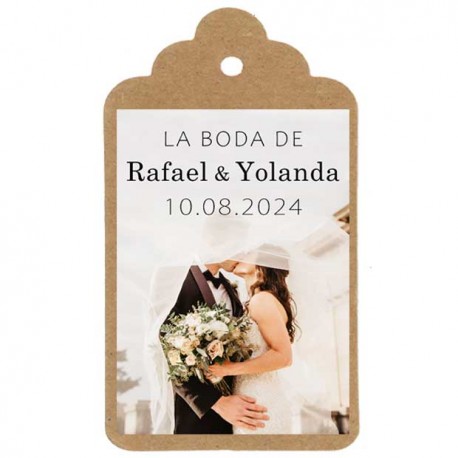 Etiqueta boda "FOTO NOVIOS"