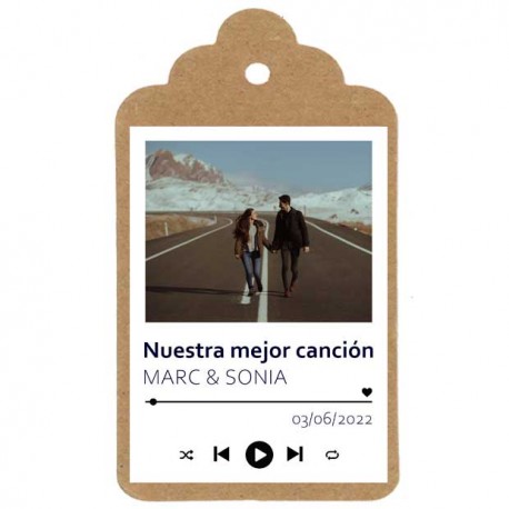 Etiqueta boda "NUESTRA MEJOR CANCIÓN"