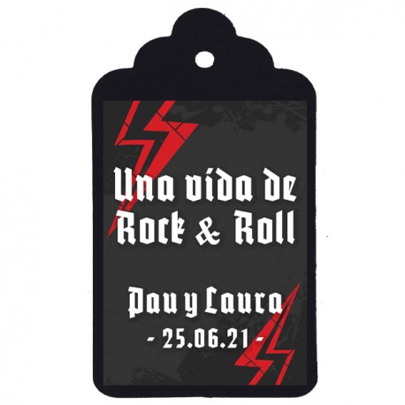 Etiqueta boda "ROCK&ROLL"