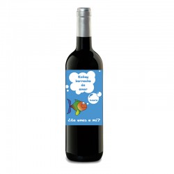 Botella de vino "BORRACHO DE AMOR"