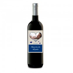 Botella de vino personalizada "Primer Día del padre"