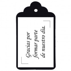 Etiqueta boda "MENSAJE GRACIAS"