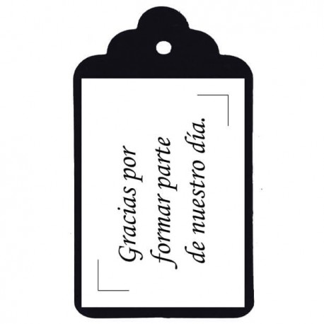 Etiqueta boda "MENSAJE GRACIAS"