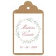 Etiqueta Boda "CORONA FLORES"