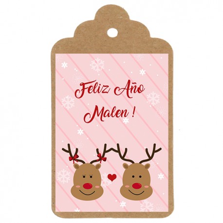 Etiqueta Navidad "RENOS"