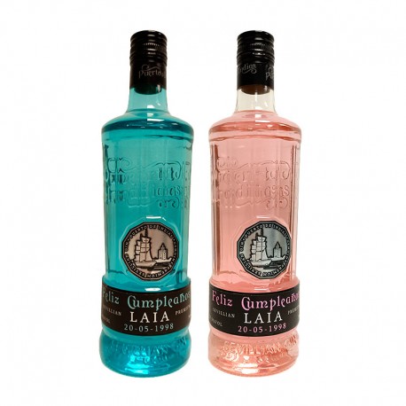 Pack Puerto de Indias Classic y Fresa personalizada 70cl