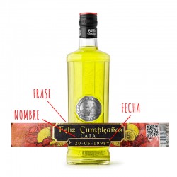 Botella Puerto de Indias Limón personalizada 70cl