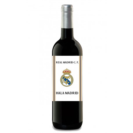 Botella de vino "REAL MADRID"