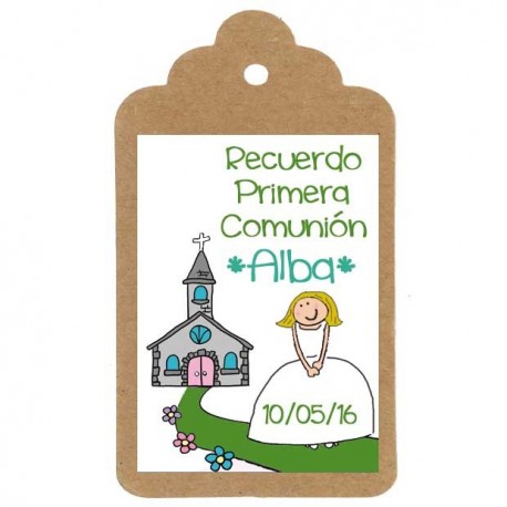 Etiqueta Comunión "Naturaleza y flores"