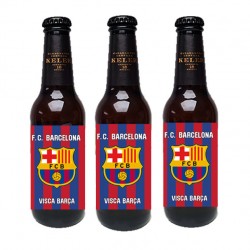 Cervezas Personalizadas FC. Barcelona escudo (Pack 3)