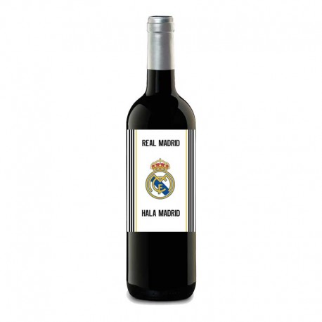 Botella de vino "REAL MADRID"