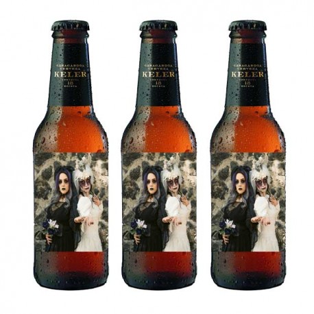 Cervezas con disfraz de Halloween