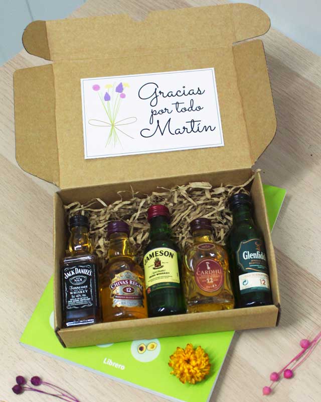 Cajita de licores agradecimiento Día del Padre