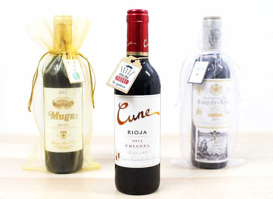 Botellas de vino pequeñas para personalizar y regalar a tu padre